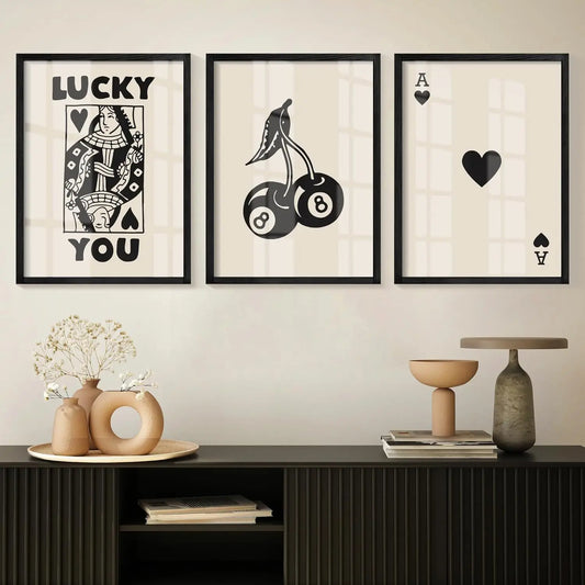 Set di Quadri Lucky - Eleganza e Fortuna